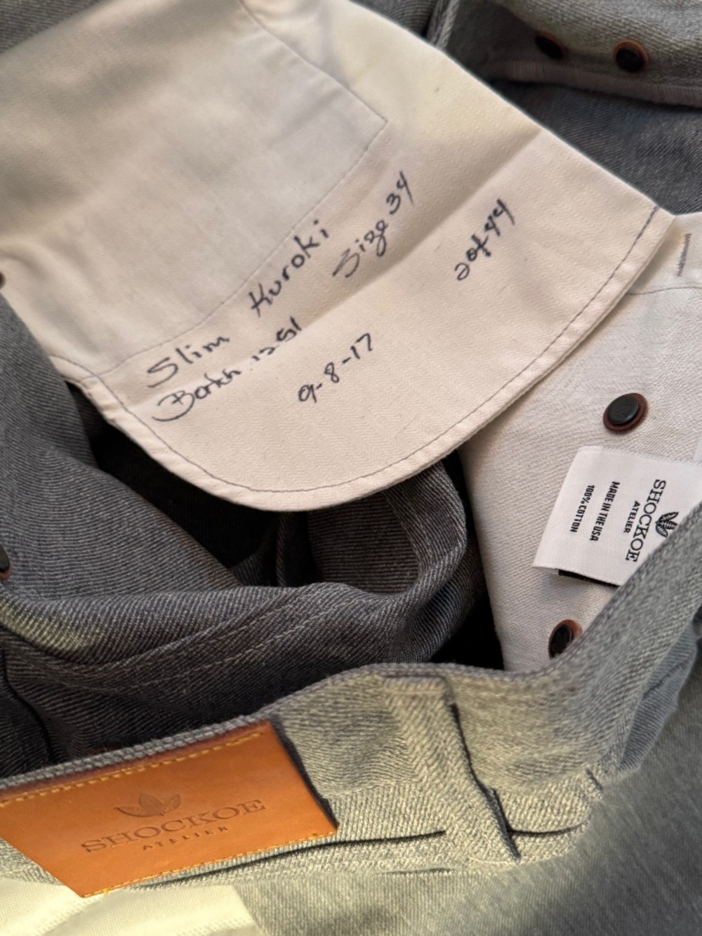 Shockoe Atelier Jeans Slim Kuroki Size 34 - Grey - Unworn